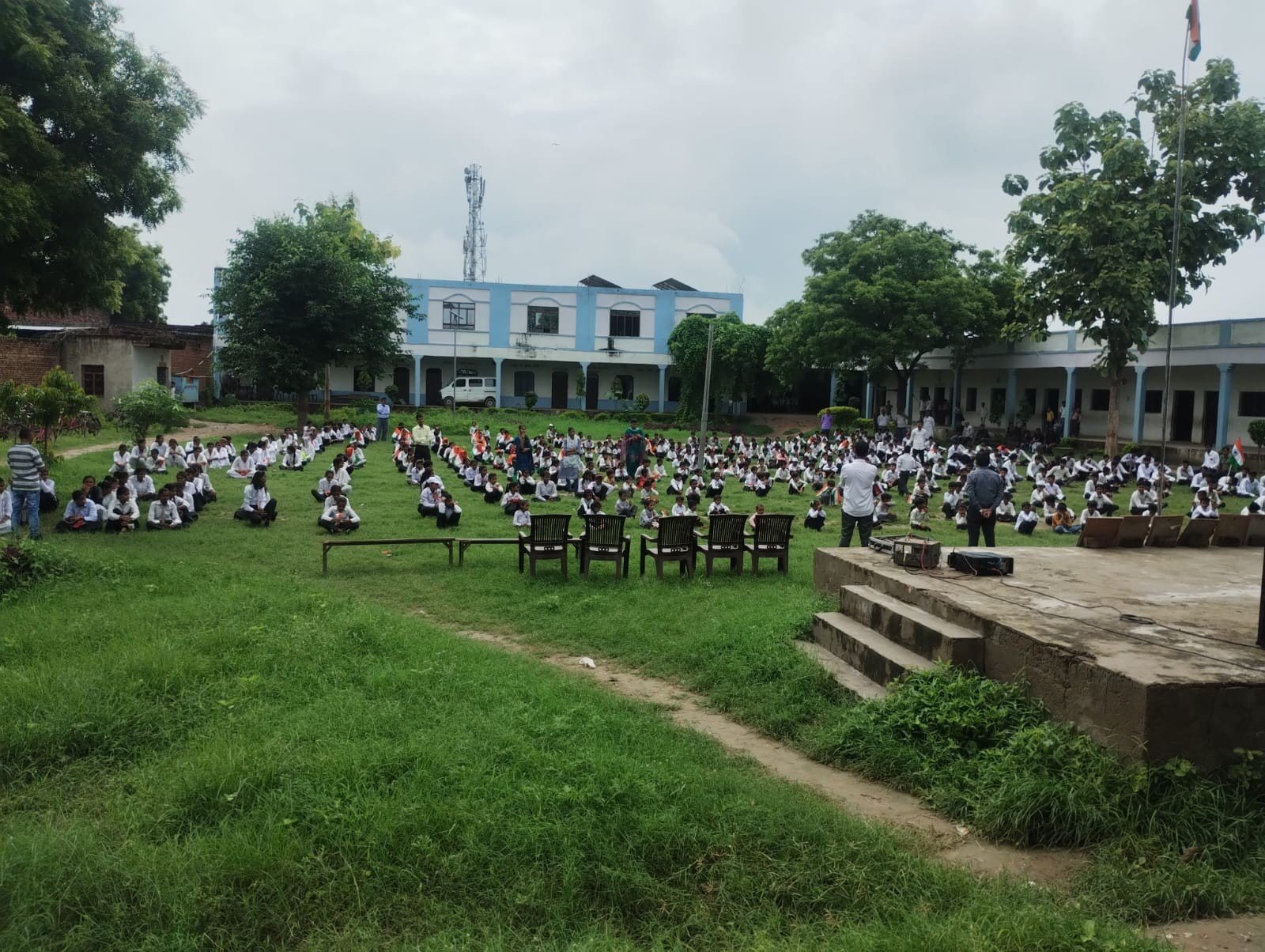 School event on the lawn